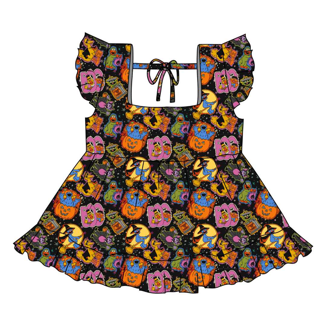 Trick Or Treat Street - Sadie Tie Back Ruffle Top - PRE ORDER