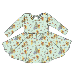 Woodland Christmas Wishes Violet Long Sleeve Twirl - Knit - Pre Order - Christmas Special