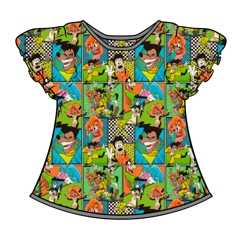 Stand Out Moon Short Sleeve Flutter Bamboo Shirt - PRE ORDER