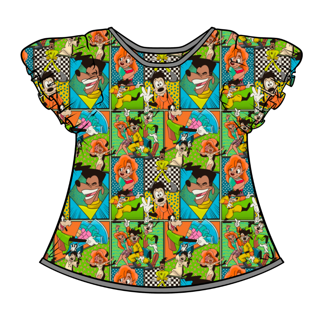Stand Out Moon Short Sleeve Flutter Bamboo Shirt - PRE ORDER