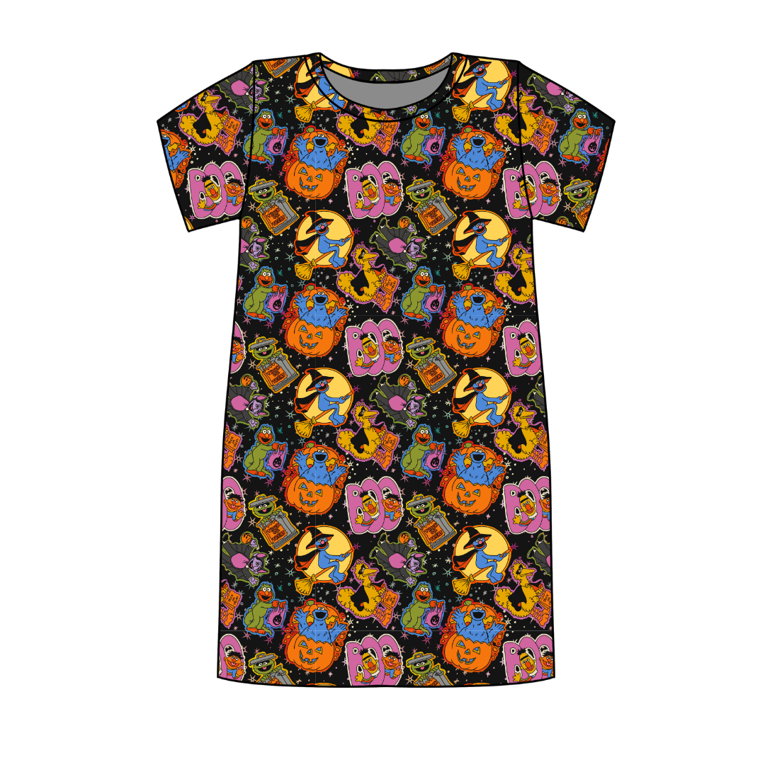 Trick Or Treat Street Poppy Oversized Sleep Shirt Bamboo - Pre Order