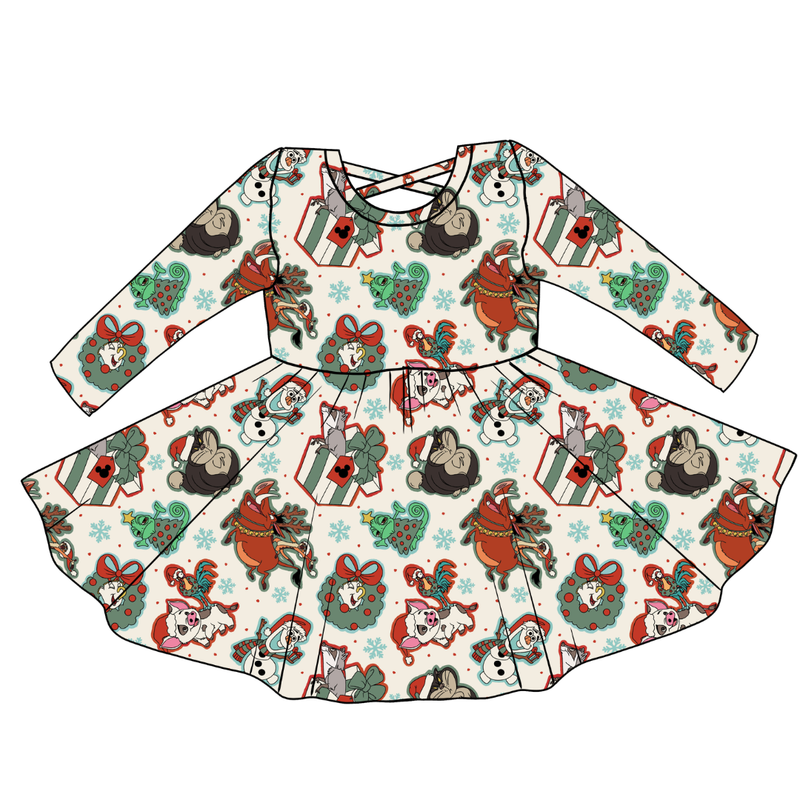 Christmas Sidekicks Violet Long Sleeve Twirl - Knit - Pre Order - Christmas Special