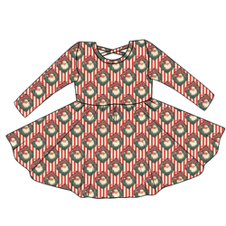 Candy Cane Lane Violet Long Sleeve Twirl - Knit - Pre Order - Christmas Special