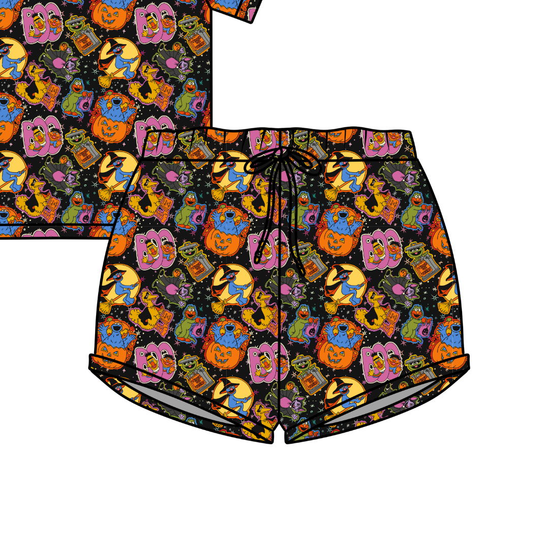 Trick Or Treat Street Jazzy Adult Pajama Bamboo Shorts - Pre Order