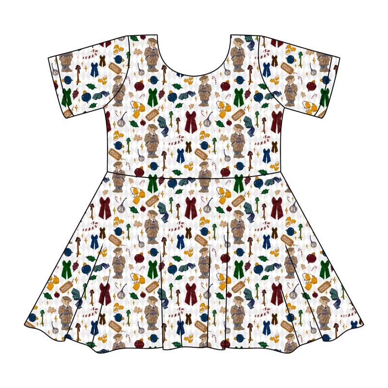 Holly & Plaid Sierra Short Sleeve Twirl - Knit - Pre Order - Christmas Special