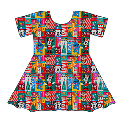 Jolly Patchwork Sierra Short Sleeve Twirl - Knit - Pre Order - Christmas Special