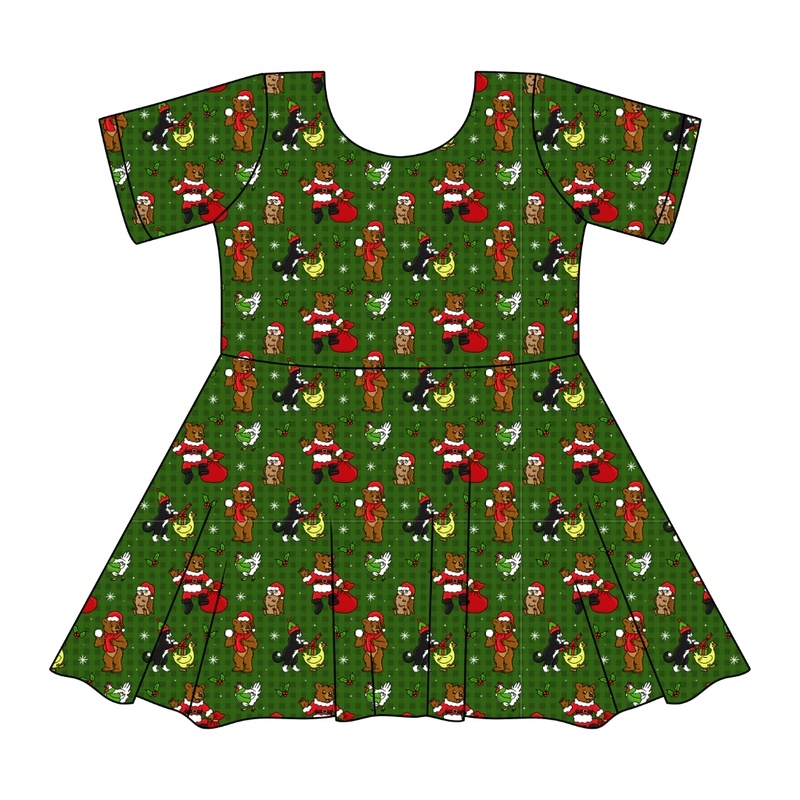 Cozy Cabin Christmas Sierra Short Sleeve Twirl - Knit - Pre Order - Christmas Special