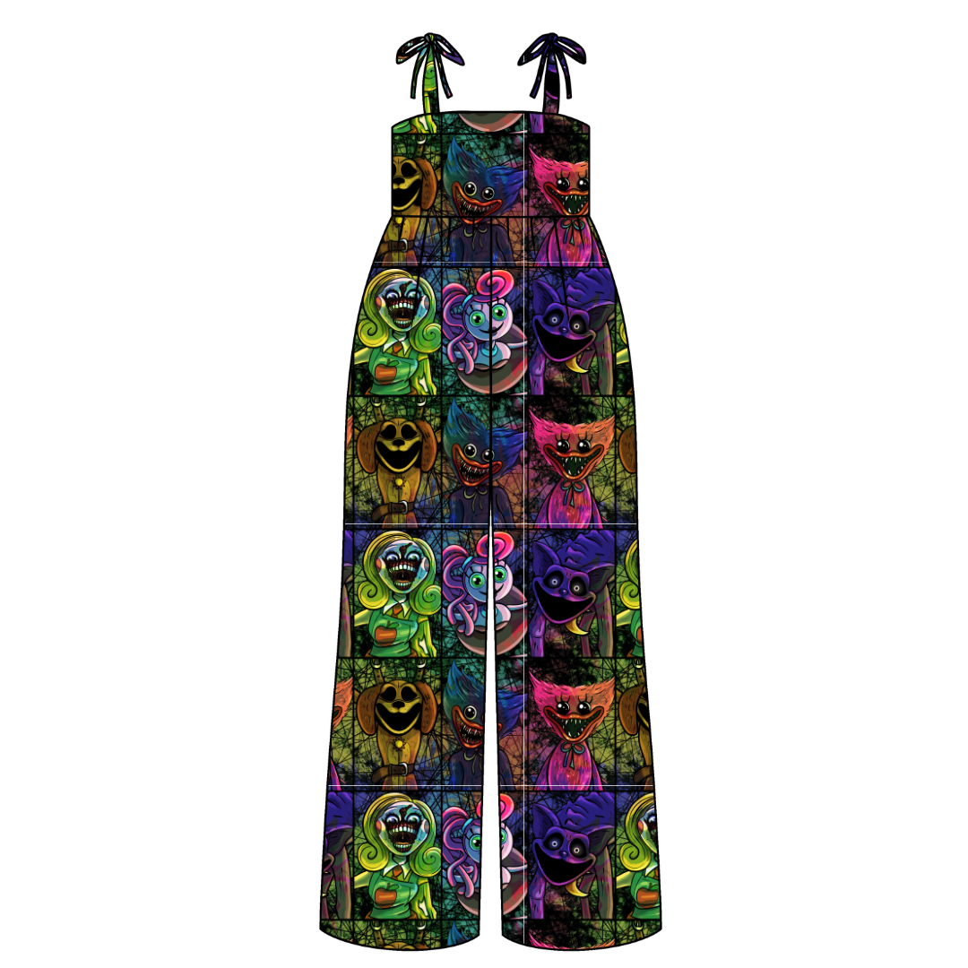 Panic Playroom Rene Adult Shoulder Tie Jumpsuit Bamboo - Pre Order