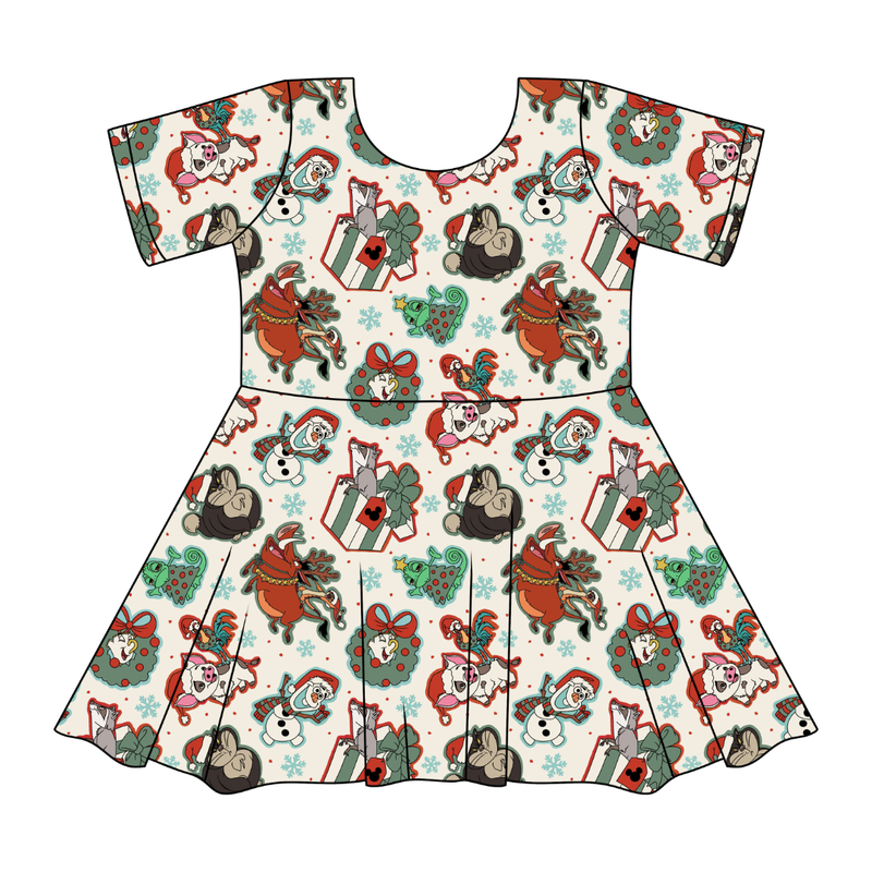 Christmas Sidekicks Sierra Short Sleeve Twirl - Knit - Pre Order - Christmas Special
