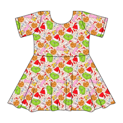 Heart of Whoo Ville Sierra Short Sleeve Twirl - Knit - Pre Order - Christmas Special