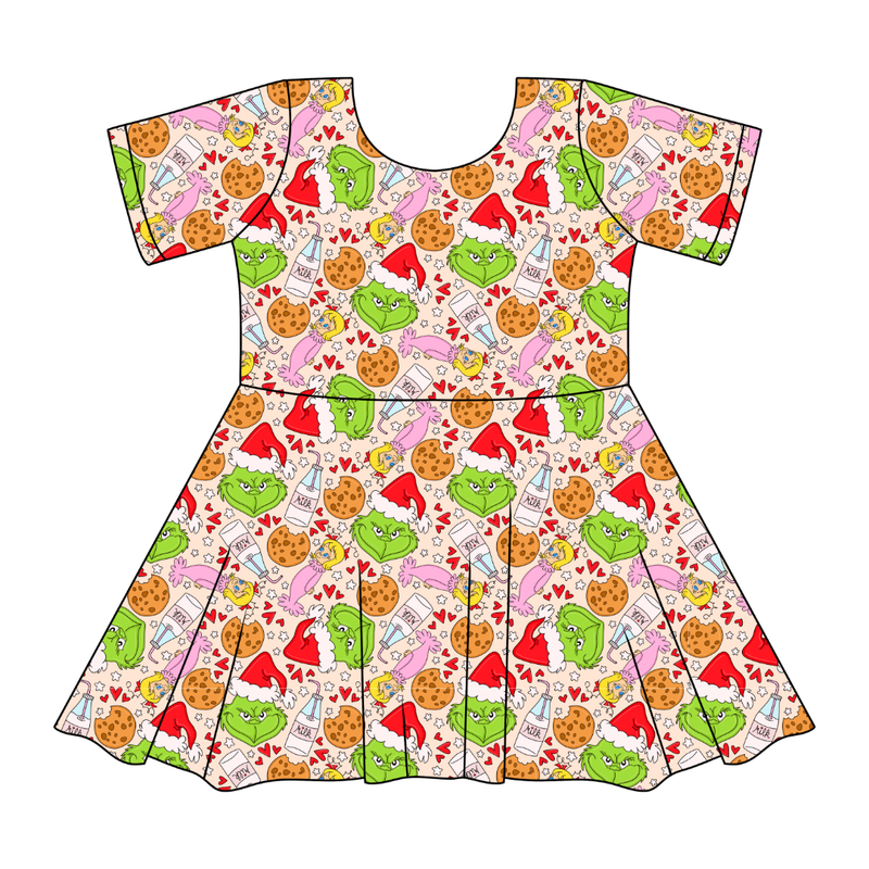 Heart of Whoo Ville Sierra Short Sleeve Twirl - Knit - Pre Order - Christmas Special