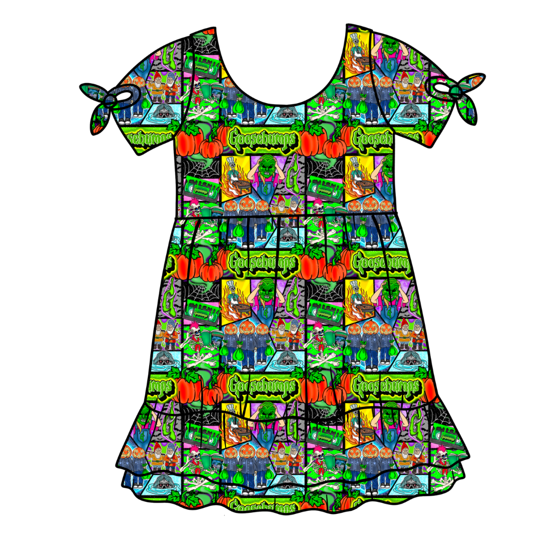 Bedtime Spooks - Serenity Short Sleeve Lounge Dress - PRE ORDER