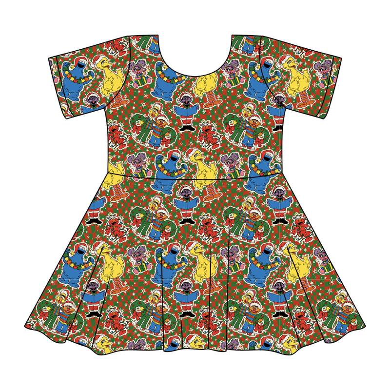 Merry Street Friends Sierra Short Sleeve Twirl - Knit - Pre Order - Christmas Special