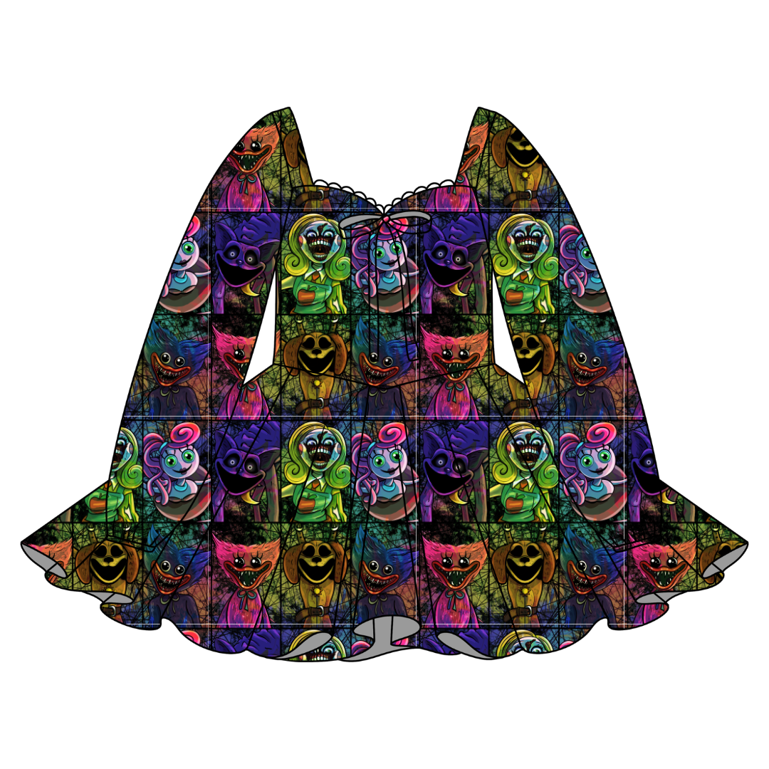 Panic Playroom - Chloe Long Sleeve Sweetheart Dress Knit - PRE ORDER