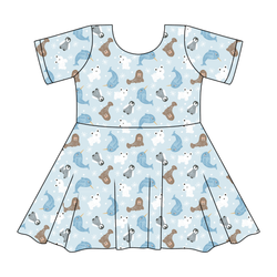 Snowy Sidekicks Sierra Short Sleeve Twirl - Knit - Pre Order - Christmas Special
