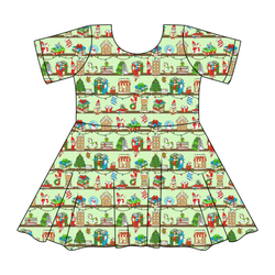 Holiday Hide & Seek Serenity Short Sleeve Lounge Dress - Bamboo - Pre Order - Christmas Special