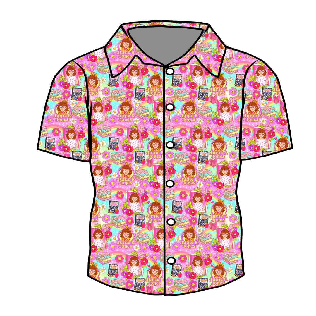 B is for Dapper Short Sleeve Button Bamboo Shirt - PRE ORDER