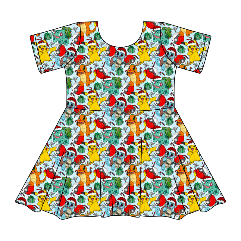 Gotta Catch Christmas Sierra Short Sleeve Twirl - Knit - Pre Order - Christmas Special