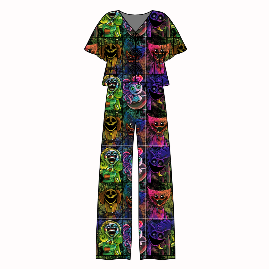 Panic Playroom - Lollipop Women's Front Tie Set Bamboo - Pre Order