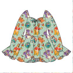 Christmas at the Big House Chloe Long Sleeve Sweetheart Dress - Knit - Pre Order - Christmas Special