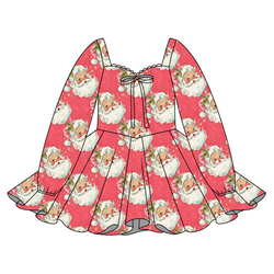 Jingle All the Way Chloe Long Sleeve Sweetheart Dress - Knit - Pre Order - Christmas Special