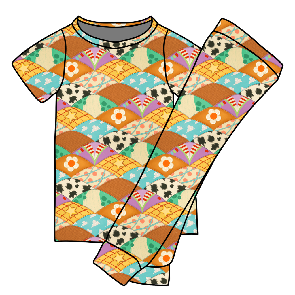 stitched in dreams Cozy Bamboo Short Sleeve Pants Set - PRE ORDER