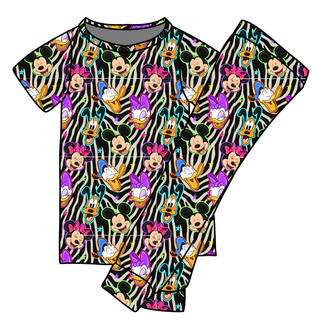 Throwback Crew Cozy Bamboo Short Sleeve Pants Set - PRE ORDER
