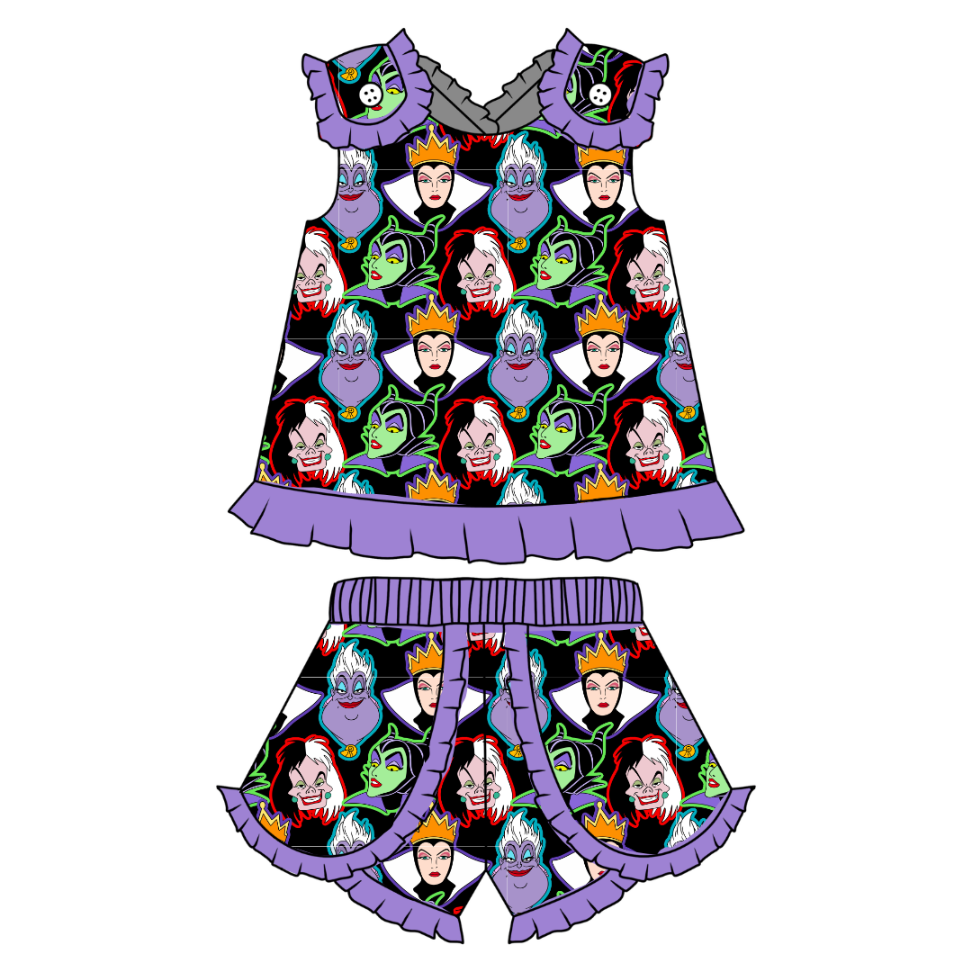 Wicked Vanity - Evie Tulip Short Set Knit - PRE ORDER