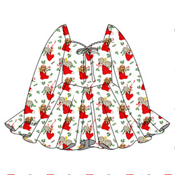 Under the Tree Chloe Long Sleeve Sweetheart Dress - Knit - Pre Order - Christmas Special