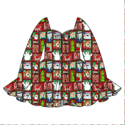 Christmas through the Years Chloe Long Sleeve Sweetheart Dress - Knit - Pre Order - Christmas Special