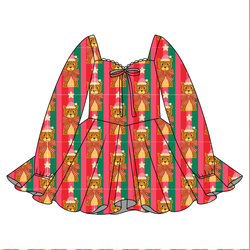 Festive & Fierce Chloe Long Sleeve Sweetheart Dress - Knit - Pre Order - Christmas Special
