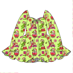 Merry Girl Era Chloe Long Sleeve Sweetheart Dress - Knit - Pre Order - Christmas Special