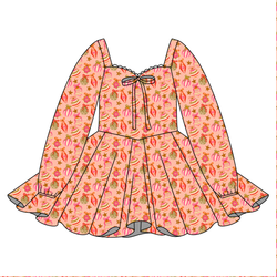 Bubblegum Bells Chloe Long Sleeve Sweetheart Dress - Knit - Pre Order - Christmas Special