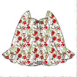 Mistle Toe & Mischief Chloe Long Sleeve Sweetheart Dress - Knit - Pre Order - Christmas Special