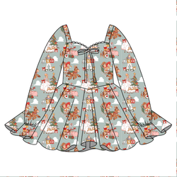 Christmas Toy Box Chloe Long Sleeve Sweetheart Dress - Knit - Pre Order - Christmas Special