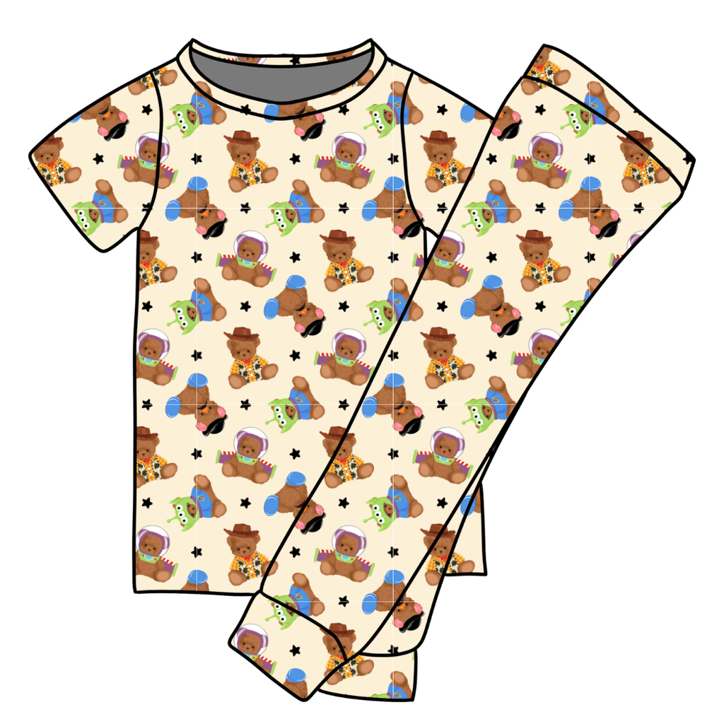 Toy Box Besties Cozy Bamboo Short Sleeve Pants Set - PRE ORDER