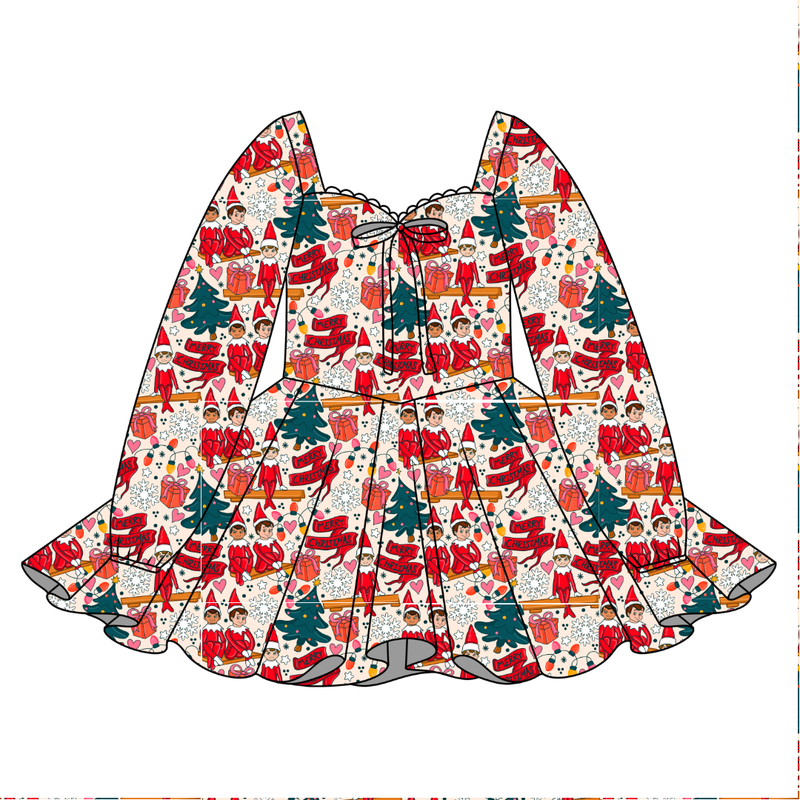 Milk & Mischief Chloe Long Sleeve Sweetheart Dress - Knit - Pre Order - Christmas Special