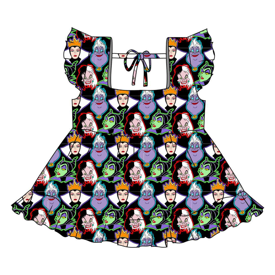 Wicked Vanity - Sadie Tie Back Ruffle Top - PRE ORDER