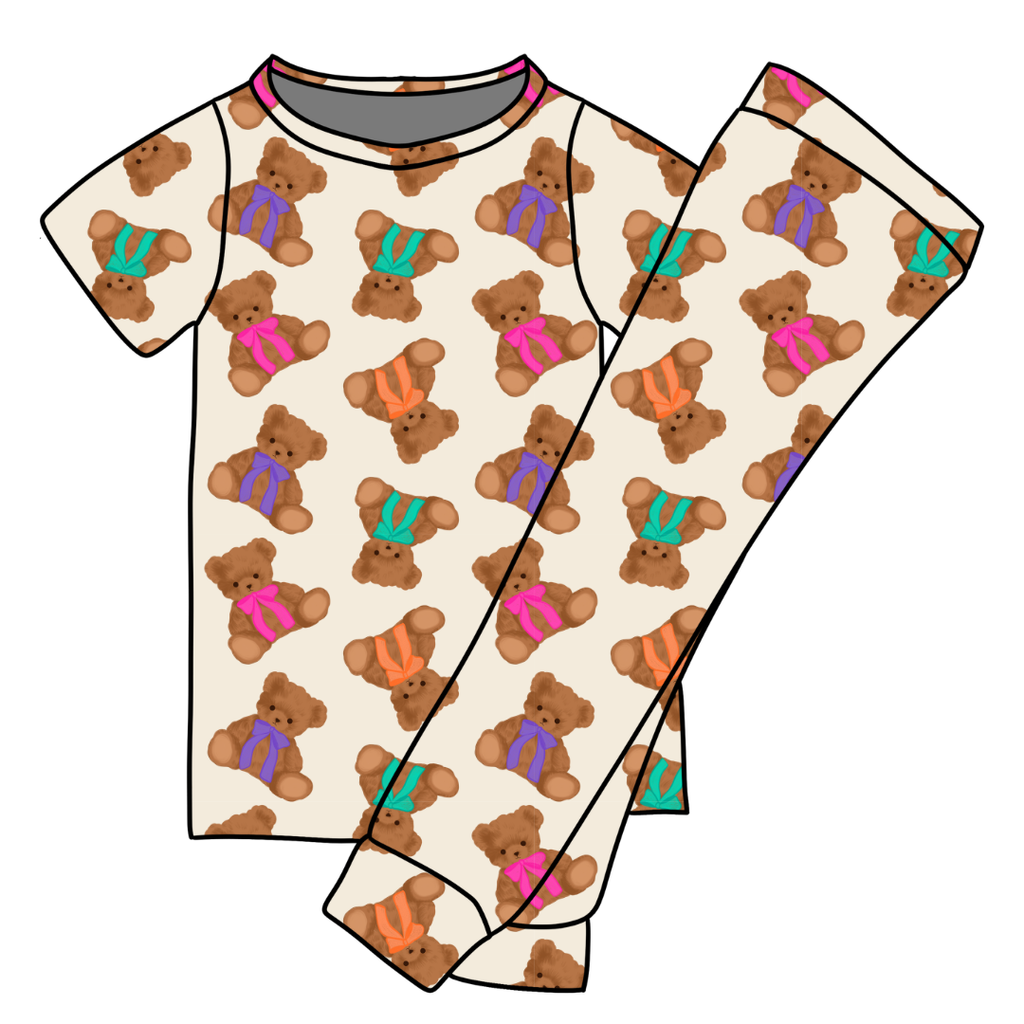 Cuddle Cuties Cozy Bamboo Short Sleeve Pants Set - PRE ORDER