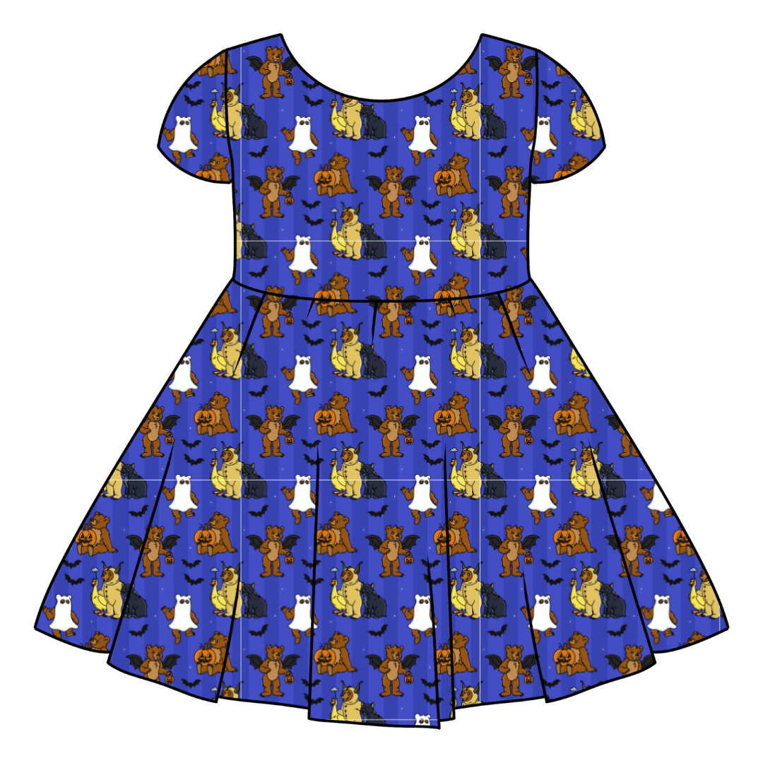 Goblin Night - Honey Girl's Twirl Dress Bamboo - PRE ORDER