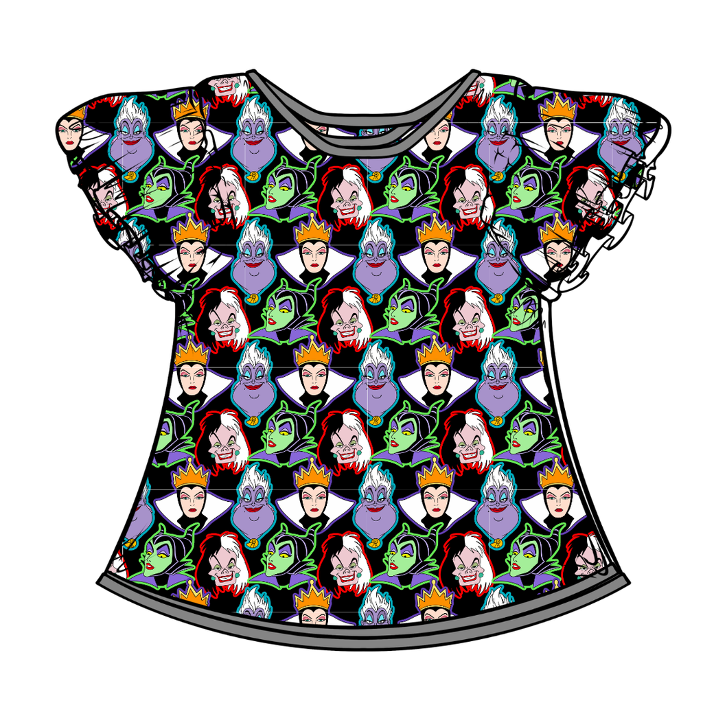 Wicked Vanity Moon Short Sleeve Flutter Bamboo Shirt - PRE ORDER