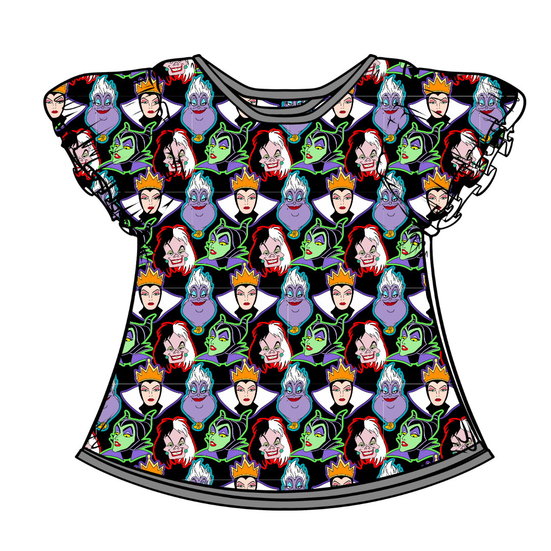 Wicked Vanity Moon Short Sleeve Flutter Bamboo Shirt - PRE ORDER