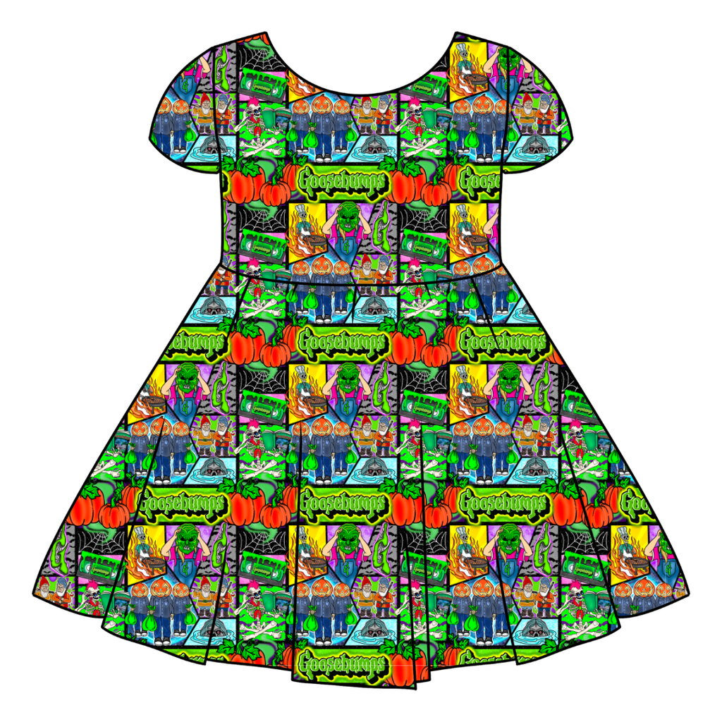 Bedtime Spooks - Honey Girl's Twirl Dress Bamboo - PRE ORDER