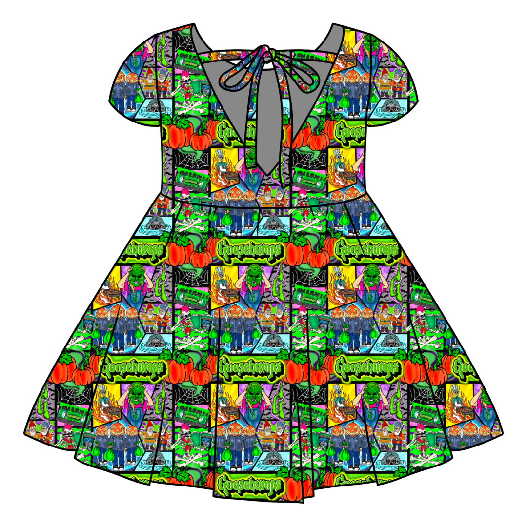 Bedtime Spooks - Honey Girl's Twirl Dress Bamboo - PRE ORDER