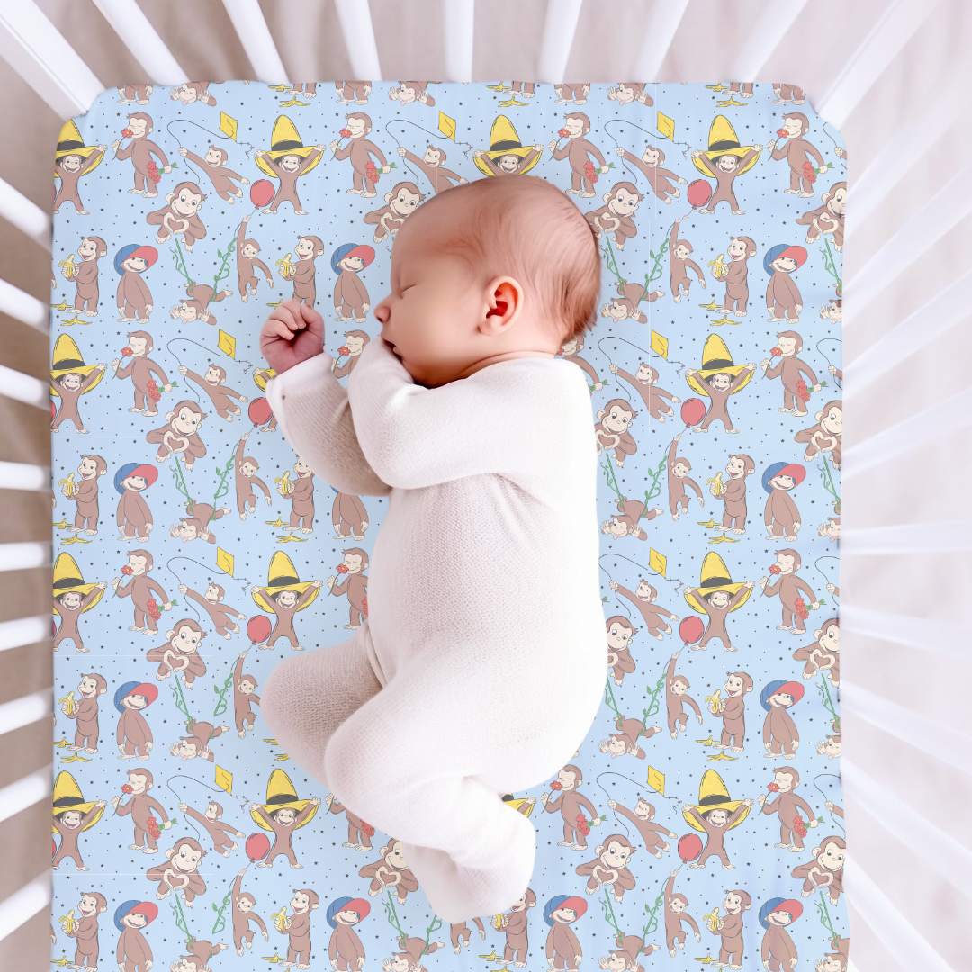 Curious Adventures Fitted Sheet Bamboo - PRE ORDER