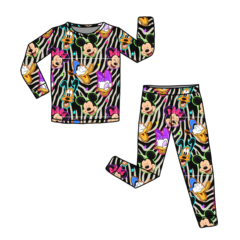 Throwback Crew Slumber Bamboo Long Sleeve Pants Set - PRE ORDER