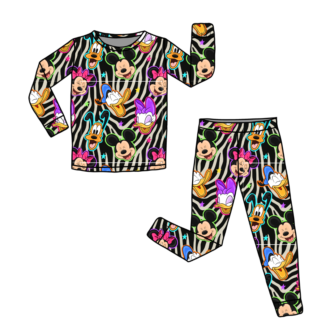 Throwback Crew Slumber Bamboo Long Sleeve Pants Set - PRE ORDER