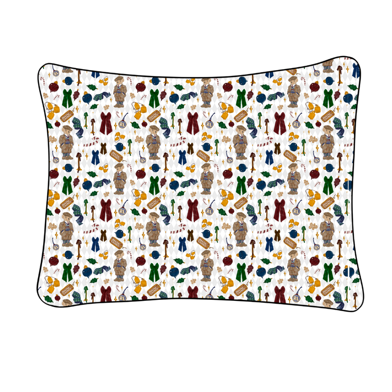 Holly & Plaid Pillowcase Bamboo - Pre Order - Christmas Special