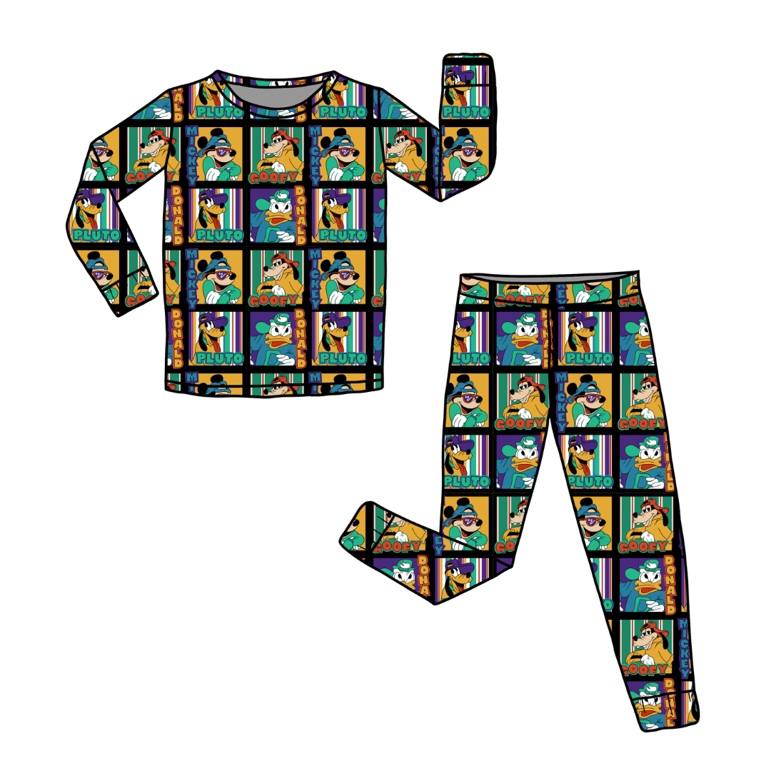 Classic Cool Crew Slumber Bamboo Long Sleeve Pants Set - PRE ORDER