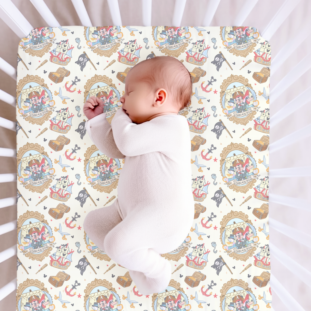 Ahoy, Matey! Fitted Sheet Bamboo - PRE ORDER
